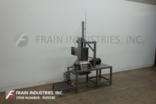 Stainless steel cheese shredder / pre breaker, 14" x 16" feed throat, pneumatic product pusher, shredding