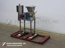 Acrison #1015-B, auger feeder, rated from 0.06 to 19 FT, with 16" L x 14" W x 14" D product hopper with level