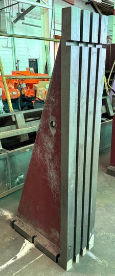 14" x 72" Angle Plate, (3) Vertical T-Slots