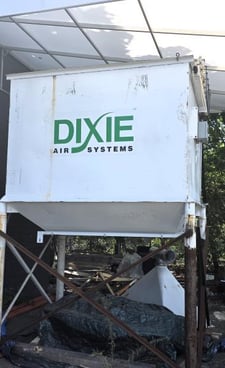 Dixie, dust collector, 15 HP, 1760 RPM, air pulse filter bag cleaning