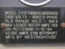 700 HP Westinghouse, ATRV, Ampguard, 2400 Volts, #MVS4315