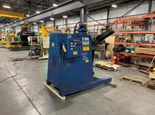 8000 lb. CWP #4RM-18, pull off coil reel, 18" width, 60" outside dimensions, 19.5"-24.5"ID, 3-leaf mandrel