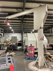 1 Ton, Handling Systems, Jib Crane, 12' height x 10' reach, CM Lodstar hoist
