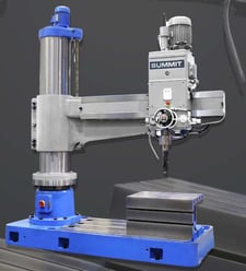 42.25"-12" Summit #RD4312, Radial Arm Drill, 8.63" spindle travel, 49-1524 RPM, 3 HP, 1.75" drill capacity