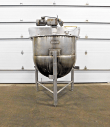 250 gallon Stainless steel jacketed mixing kettle, 2 HP, 230/460 V., 3 phase