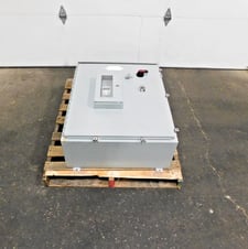 50 HP ABB, ACH550-UH-023A-4, VFD drive cabinet, 72 amp, 480 V.AC