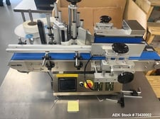 Uline #MCGS, Tabletop Bottle Labeler, Fully Automatic, 15-25 BPM, 120/220 V., 100mm diameter x 150mm height