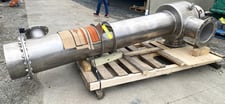 L & A Engineering & Equipment, Turllock & Gilroy, vertical 304 Stainless Steel shell & tube heat exchanger