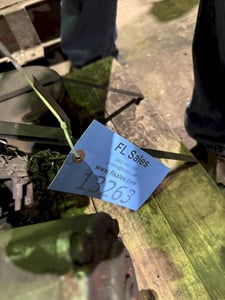 1 Ton, Chicago Pneumatic, air hoist with rope controls & trolley