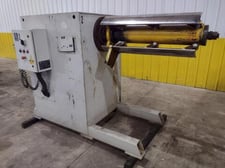 10000 lb. PA Industries #SRH10K-36, pull-off uncoiler coil reel, 36" width, 60" outside dimensions, 17"-21"