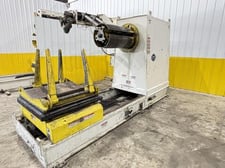 15000 lb. Coe Press Equipment #CPR-PO-15018, motorized coil reel uncoiler, 18" width, 36" mandrel width, 40"
