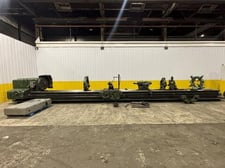 40" x 420" American #H32X408, heavy duty engine lathe, 32" 4-jaw chuck, 2-7/8" hole, 4-way rapid traverse