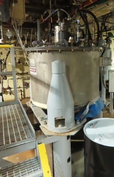 32" Ketema #Mark-III, basket centrifuge, Stainless steel perforated, top load, bottom outlet