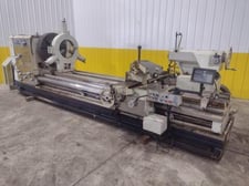 40" x 120" Willis #PA4010030, hollow spindle engine lathe, 28" 4-jaw chuck, 10" hole, 16" Steady Rest, Newall