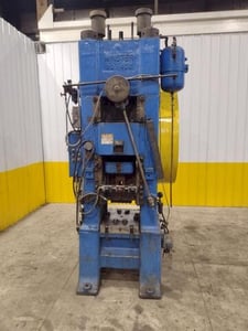 400 Ton, Minster #90-400-7279, knuckle joint press, 4.5" stroke, 24" Shut Height,.5" adj, 20" x28" bed, 20-30
