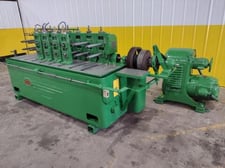 8 Stand, Yoder #M1-1/2, rollformer, 1.5" arbor, 8" roll space, 11" horizontal centers, 4"-7" vertical adj.