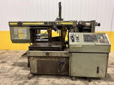 16" x 16" Hyd-Mech #M-16A, fully automatic horizontal band saw, 18' 6" x 1.25" x .042" blade, 75-400 SFPM