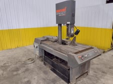 18" x 22" Marvel Amada #8-Mark-II-V, vertical tilt frame bandsaw, 14' 6" x 1" x .035" blade, 50-450 FPM, 2018