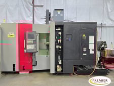 OKK #HMC-400, CNC horizontal machining center, Fanuc Series 31iB, 22" X, 22" Y, 27.1" Z, 15000 RPM, 60