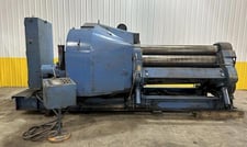 6' x 1" Bertsch #14, initial pinch 3-roll powered plate roll, air drop end, 1974