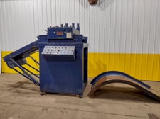 20000 lb. Red Bud Ind #CL-30, power driven feed line, uncoiler / coil car / straightener