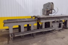 26" x 18" DoAll #2618-H-B, heavy duty vertical plate saw, 48" x 144" power feed table