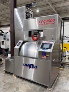 United Surface Solutions #CPC4000HD, fully automated centrifugal barrel finishing system, 4 cu.ft., 4