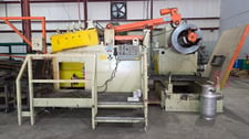 15000 lb. Dallas #DJR-15,000#x42, coil reel & powered straightener, 42" x .135" stock, 72" OD, 20"-24" ID