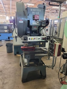 32 Ton, Minster #B1-32, Open Gap Frame Press, 700 SPM, 1.5" stroke, 2.25" adj, 9.5" Shut Height, 24" x 15"