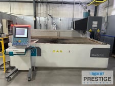 Flow #Mach-200-3020-Pivot+, 5-Axis waterjet, 30 HP, 60000 psi, pivot & automatic taper, 3D beveling heads