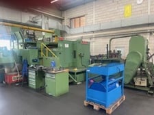 Sakamura #BPF-540, 6 station, 5 die parts former with universal transfer, air clutch & brake, 1989