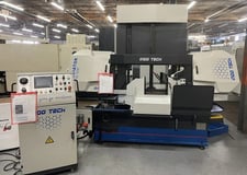 18" x 18" Indotech Aviator #DC18NC, Dual Column Horizontal Bandsaw, 10 HP, Omron cnc, chip conveyor