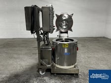 15.7" x 11" Rousselet Robatel #RC40VXKSAR, Vert Basket Centrifuge, hastelloy C22, 3000 RPM, 49.3 lb.