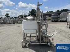 CIP Skid, Stainless Steel tank, 5 hp Waukesha #060 circ pump, 3 phase, 230/460 V.,