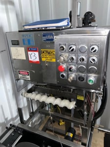 PDC #50-E, Shrink Sleeve Tamper Evident Neck Bander, 130 Cpm, Stainless Steel, 240 V., 0.375-3" diameter x