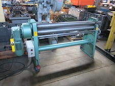 12 gauge Roundo #IP-90/4, Sheet Metal Bending Roll, 220 V., 3ph, 50" roll