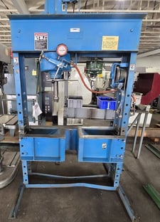 75 Ton, Dake #906475, Hydraulic H-Frame Press, adjustable table
