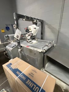 Kirk-Rudy #725, Automatic Inline Tabbing System, dual arms, 220 V., 1ph