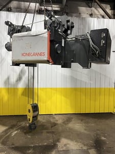 17.5 Ton, Kone-Cranes #CXT60410160P75GGN0S, Overhead Crane Hoist & Trolley, Single Girder, 67.3' Lift height