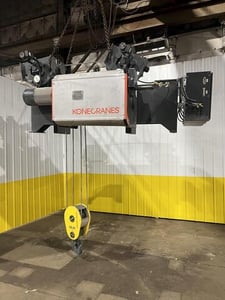 17.5 Ton, Kone-Cranes #CXT60410160P75GGN0S, Overhead Crane Hoist & Trolley, Single Girder, 67.3' Lift height