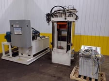 200 Ton, AMD, 4-Post Heavy Duty Hydraulic Press, 16" Shut H, 18.5" Between Housing, 15" x 18" Bed & Ram, 75