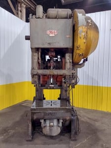 110 Ton, Bliss #C-110, OBI Press, 6" Stroke, 21" Shut H, 4" Adjustment, 42" x 27" Bed, 21" x 28" Ram, 10 HP