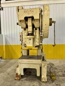 75 Ton, Minster #7, OBI FW Press, 4" Stroke, 4" Adjustment, 16" Shut H, 120 SPM, 36" x 24" Bed