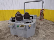 5" x 5" x 1/2" Roundo #R-5-S, Hydraulic Angle Roll, 15" Bending Roll diameter, 0-23 FPM, 1983