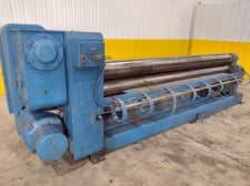 10' x 1/4" Niagara #9X120, Bending Plate Roll, 9" Roll diameter, Air Drop End, 5 HP Rear Adjustment, 15 HP