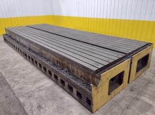 270" x 92" x 32" Pratt & Whitney, heavy duty t-slotted set-u, (13) T-Slots, 7" T-Slot Centers, 1" width Top &