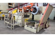 15000 lb. Dallas, coil reel & powered straightener, 42" width, .135"thickness, 7 straightening rolls