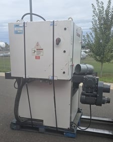 Timesavers #1221-02-44, Dual-drum Deburring Machine, 60" w belt, 5" open, 15 HP, 10-45 FPM, 2014