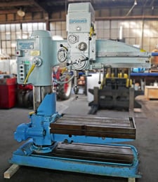 4' -12" Fosdick #S-023, Sensitive Radial Drilling Machine, 24" x 48" table, 60-1200 RPM, 10" spindle travel