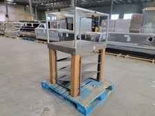 Custom solid oak display table